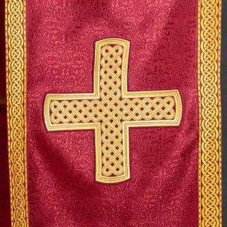 burgundy church silk analogion cover