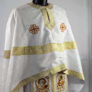 Greek-Style Priest Vestment with Embroidery of Phoenix