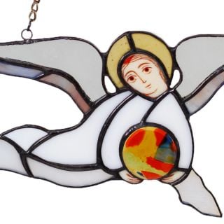 hanging glass angel
