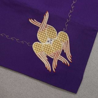 purple corporal with embroidery on both sides