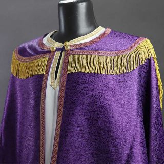 purple silk clergy cope