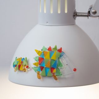 handmade glass magnet as a hedgehog
