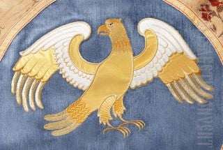 eagle rug with embroidery