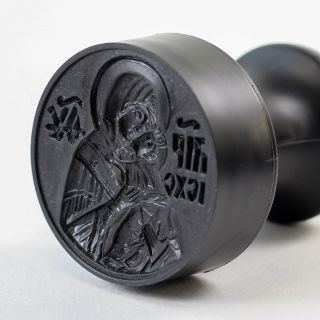 plastic prosphora stamp for a church