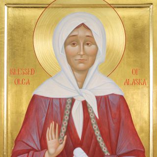 hand-painted icon of Matushka Olga of Alaska