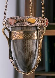 hanging vigil lamp from clay