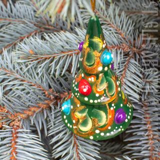 Handpainted wooden Christmas tree ornament, Christmas decorations, souvenir