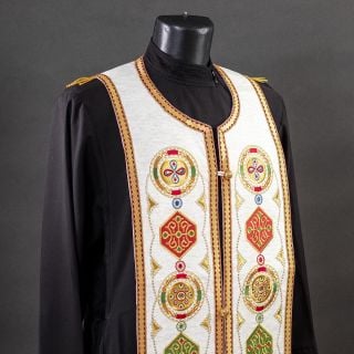 Coptic-style Priest Epitrachelion with the Theotokos sewn icon