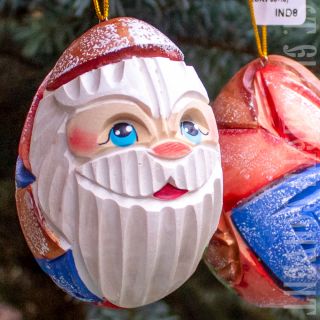 wooden Santa egg souvenir a Christmas gift