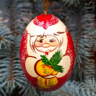 wooden Santa Egg folk crafts 