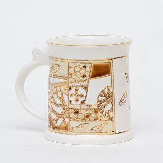 ceramic cup with decor