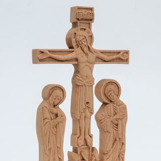 carved wooden golgotha