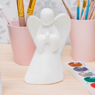 Christmas collection of white gypsum figurine Angel