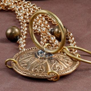 handmade censer with a stone