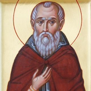 hand-painted icon of saint venerable of Agaphon of Scetis of Egypt