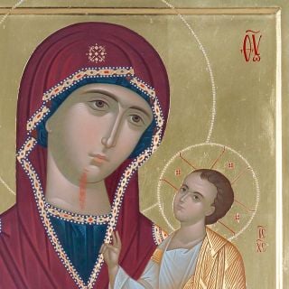 Theotokos of Iveron hand-painted icon