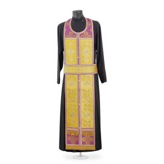 Russian-style priest vestment with embroidery on the phelonion and epitrachelion