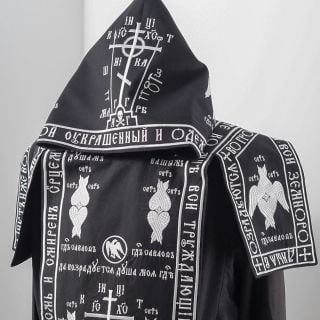 Great monastic schema black with white embroidered Golgotha