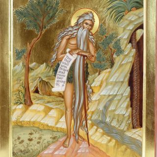 Saint Venerable Onuphrius the Great handpainted icon 
