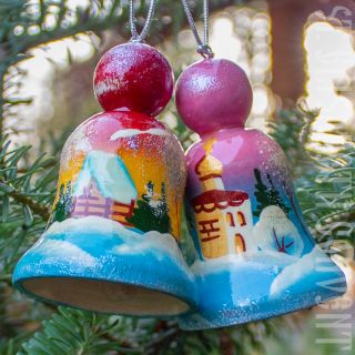 Bell with scenery painting