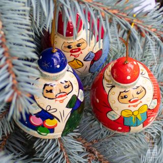  wooden bell Santa Clause