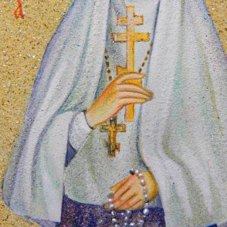Icon of St Elisabeth from Semi-Precious Stones