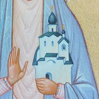 Stone Icon of St Elisabeth