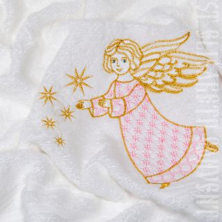 Cotton Terry Towel with embroidered Guardian Angel (70*130 cm)