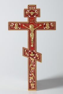 Red Enameled Holy Table Cross
