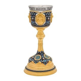 chalice gilded with metal casting icons