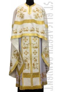 sh-20-83-3 Greek Style Priest Vestment with Flowers Embroidery