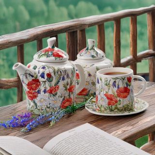 wildflowers ceramic tea set for your