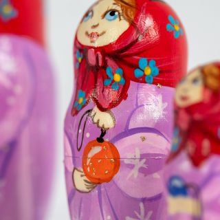 wooden christmas nesting doll