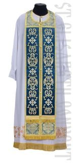 Blue epitrachelion with embroidery