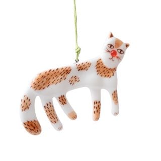 handmade cat glass pendant