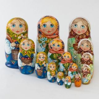 summer handmade nesting dolls