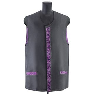 black cashmere vest with embroidery for a priest