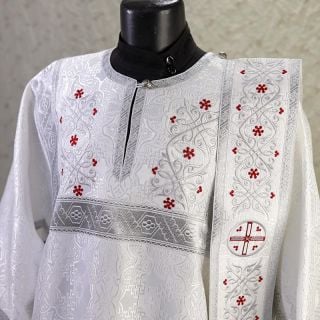 Deacon vestment set with paschal embroidery with silk threads