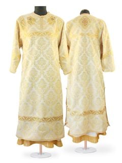 Deacon Vestment with embroidered crosses and cherubs