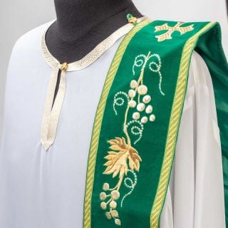 orarion with embroidered crosses and lilies
