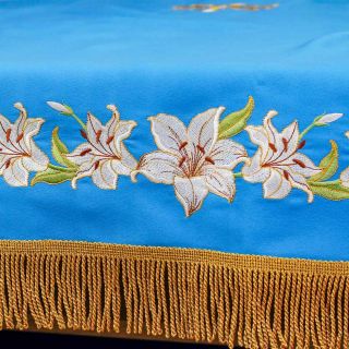 Embroidered Holy table cloth with brushes