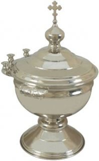 silver vessel for blessing water