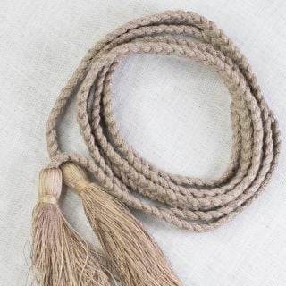 Beige braided belt for monks and nuns