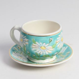 Cup and Saucer Set With Chamomiles
