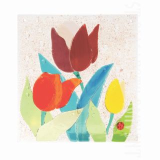 oval tulip glass panel