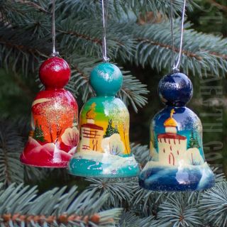 Bell with scenery painting