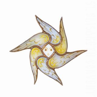 handmade glass angel seraphim pendant