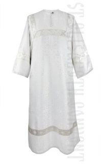 white church silk sticharion