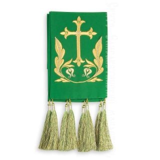 wide green bookmark for the Gospel
