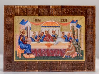 wooden icon The last Supper